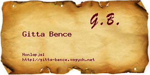Gitta Bence névjegykártya