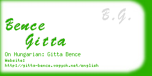 bence gitta business card